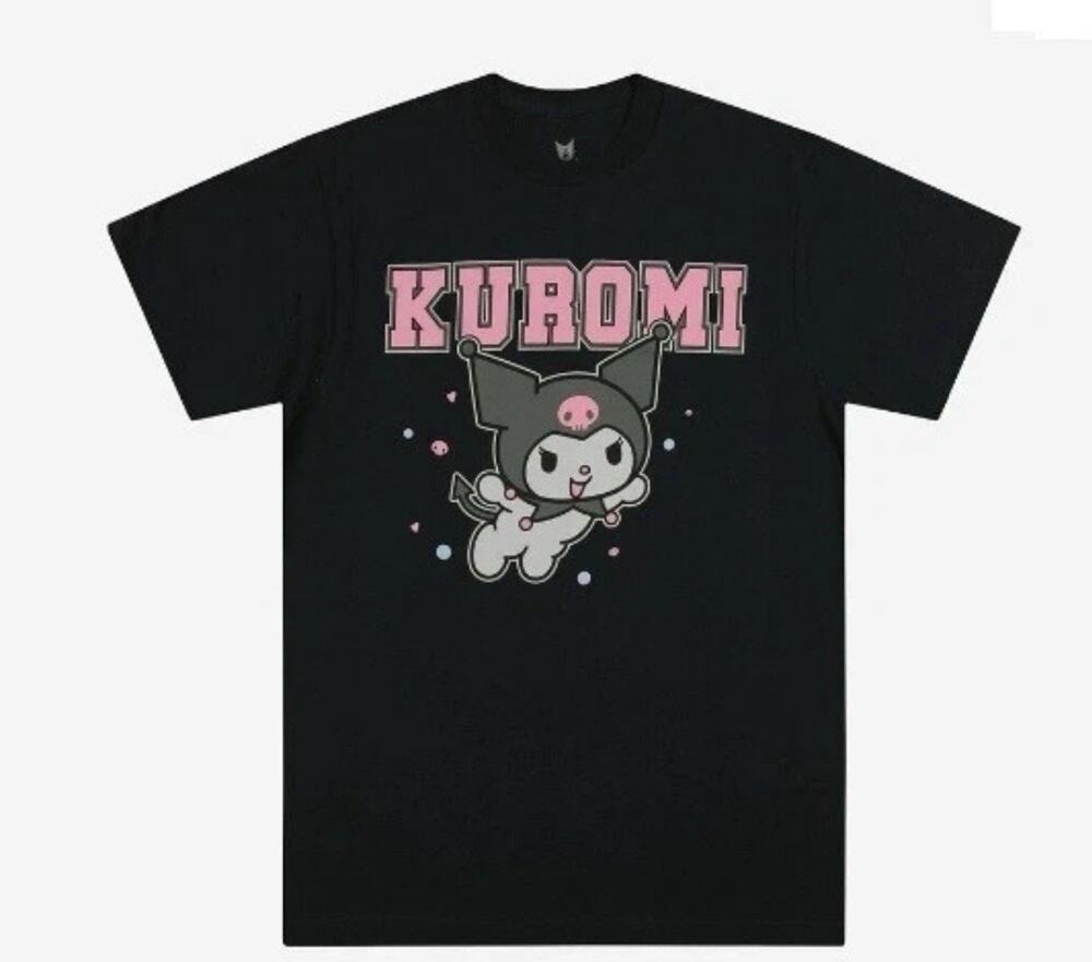 Kuromi Short Sleeve Graphic T-Shirt Navy Blue Mens Large NWT